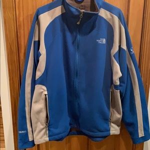 Men’s Blue and Grey North Face Fleece